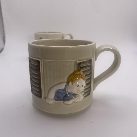 2 Fitz & Floyd Good Neighbors Mugs Coffee Tea Rare VTG Collectible Fun Unique - Picture 2 of 9